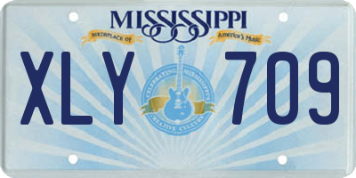 MS license plate XLY709