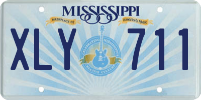 MS license plate XLY711