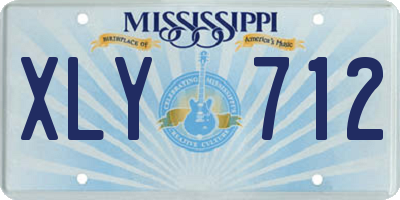 MS license plate XLY712