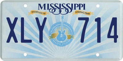MS license plate XLY714