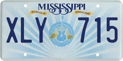 MS license plate XLY715