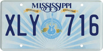 MS license plate XLY716