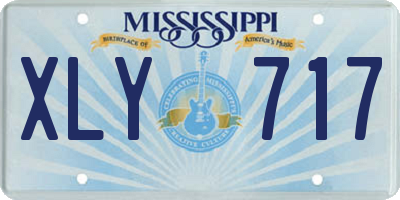 MS license plate XLY717