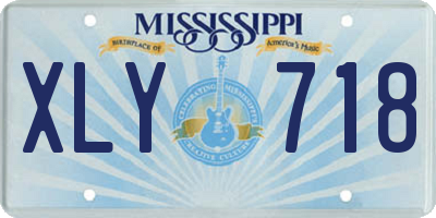 MS license plate XLY718