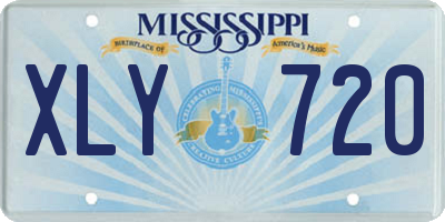 MS license plate XLY720