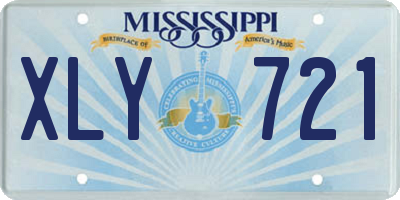 MS license plate XLY721
