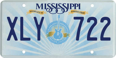 MS license plate XLY722