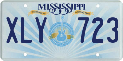MS license plate XLY723