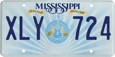MS license plate XLY724