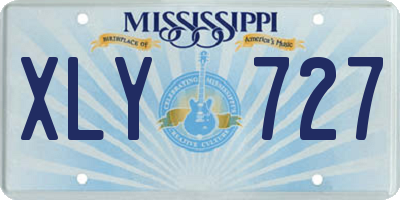 MS license plate XLY727