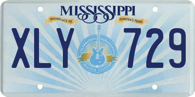 MS license plate XLY729