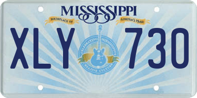 MS license plate XLY730