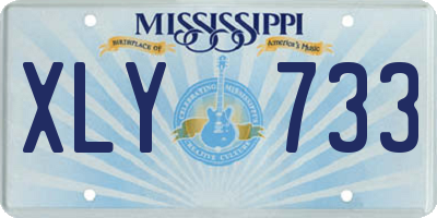 MS license plate XLY733
