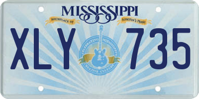 MS license plate XLY735