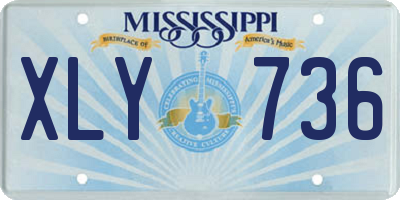 MS license plate XLY736