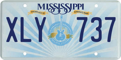 MS license plate XLY737