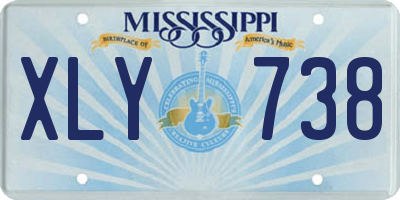 MS license plate XLY738
