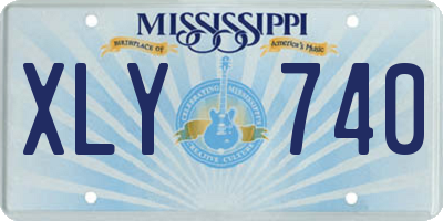 MS license plate XLY740