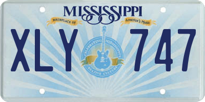 MS license plate XLY747