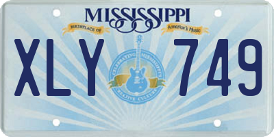 MS license plate XLY749