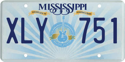 MS license plate XLY751