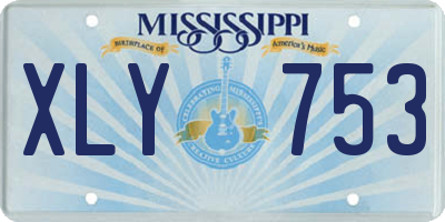 MS license plate XLY753