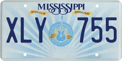 MS license plate XLY755