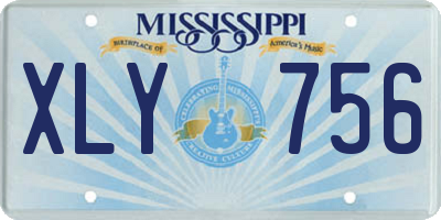 MS license plate XLY756