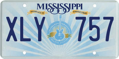 MS license plate XLY757