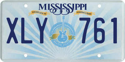 MS license plate XLY761