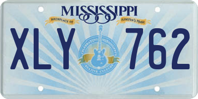 MS license plate XLY762