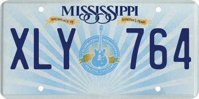 MS license plate XLY764