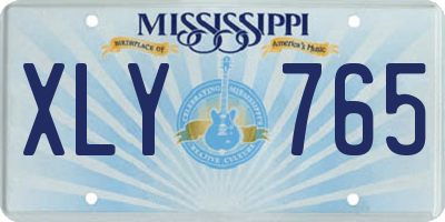 MS license plate XLY765
