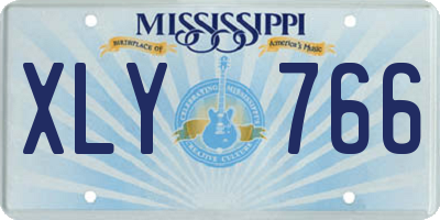 MS license plate XLY766
