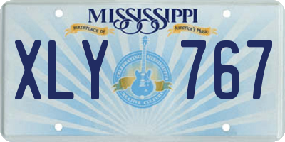 MS license plate XLY767