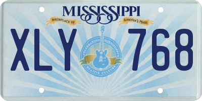 MS license plate XLY768