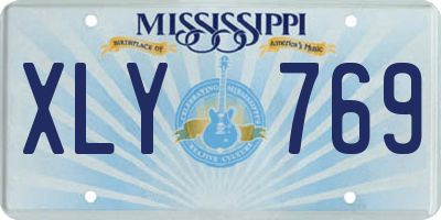 MS license plate XLY769