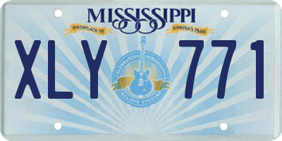 MS license plate XLY771