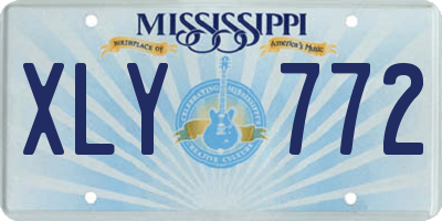 MS license plate XLY772