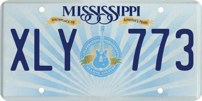MS license plate XLY773