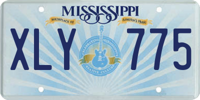 MS license plate XLY775
