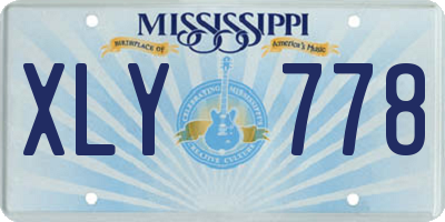 MS license plate XLY778