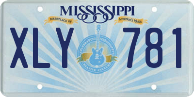 MS license plate XLY781