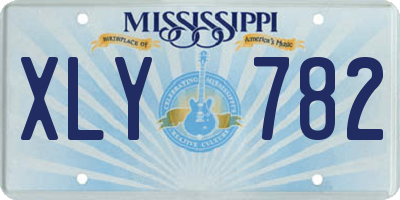 MS license plate XLY782
