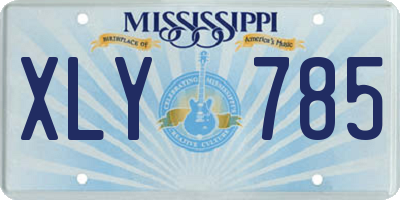 MS license plate XLY785