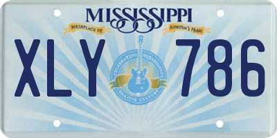 MS license plate XLY786
