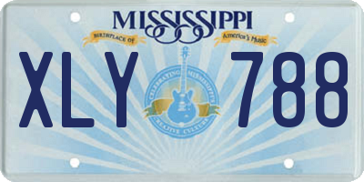 MS license plate XLY788