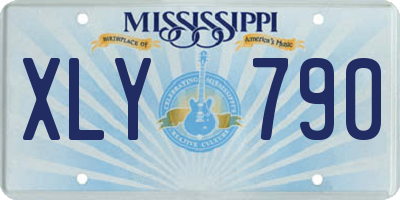 MS license plate XLY790