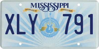 MS license plate XLY791