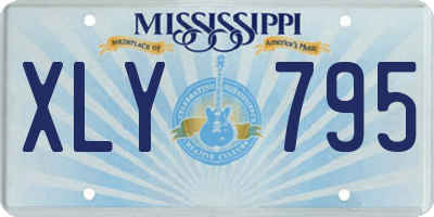 MS license plate XLY795